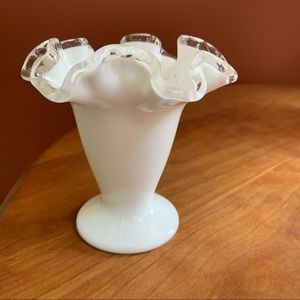 Fenton Silvercrest Ruffled Vase
